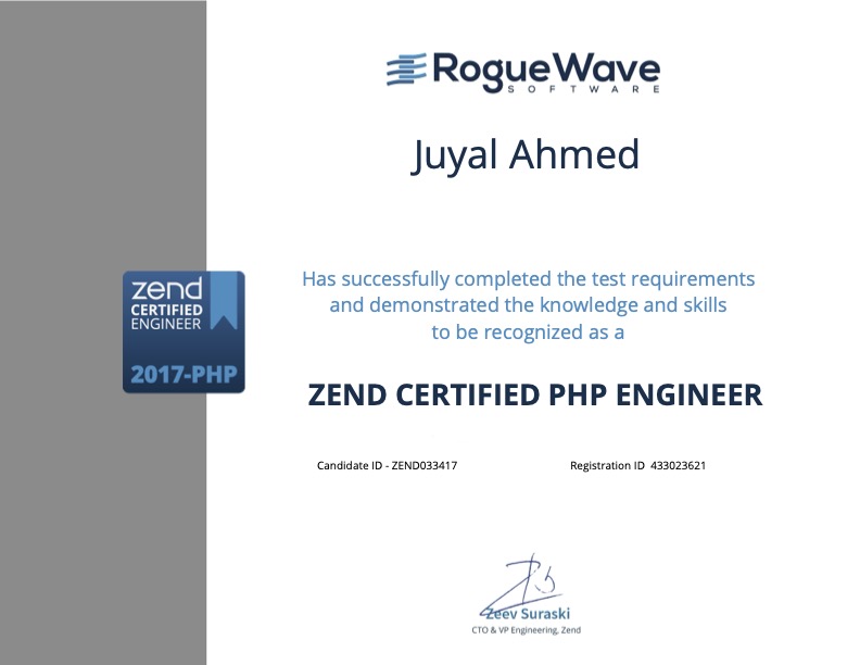 Zend Certified PHP Engineer