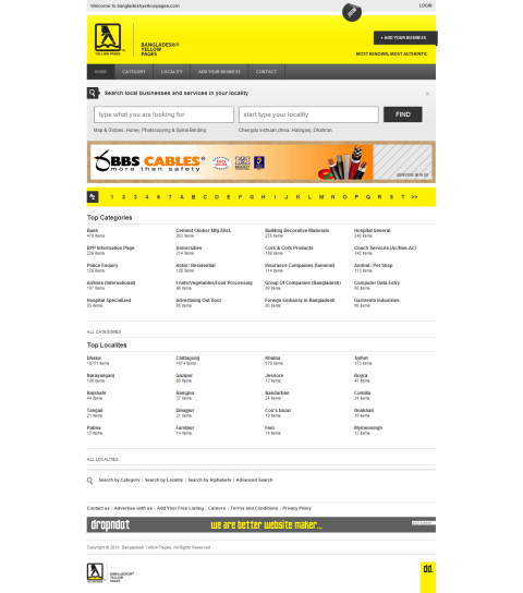Official website for Bangladesh Yellow Pages
